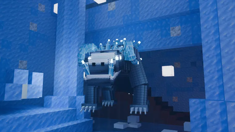 The Glacier Colossus in its hall